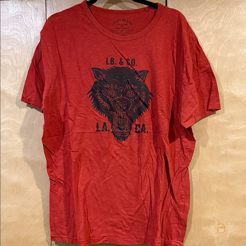 Lucky Brand Red Wolf Graphic Tee